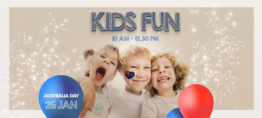 Free Australia Day Kids Fun 10am-12.30pm 26th January | Cazalys