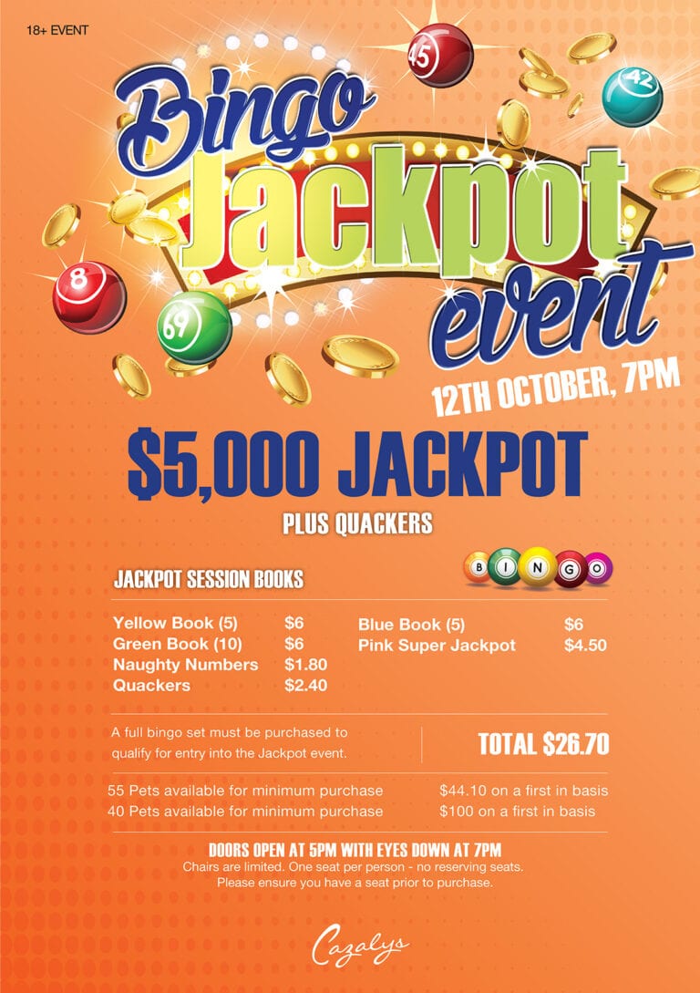 Bingo 5k Jackpot Event Cazalys