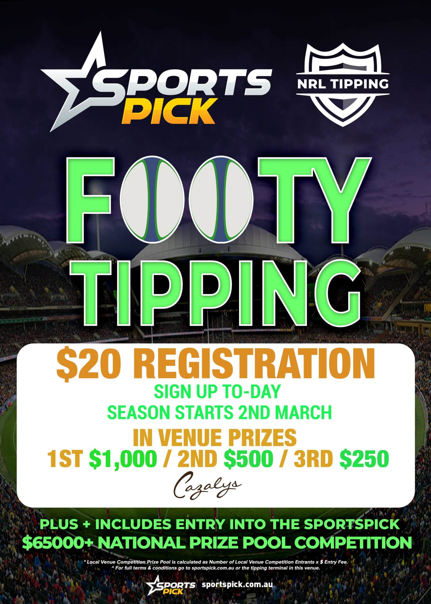 Footy Season Tipping Competitions kick off Cazalys