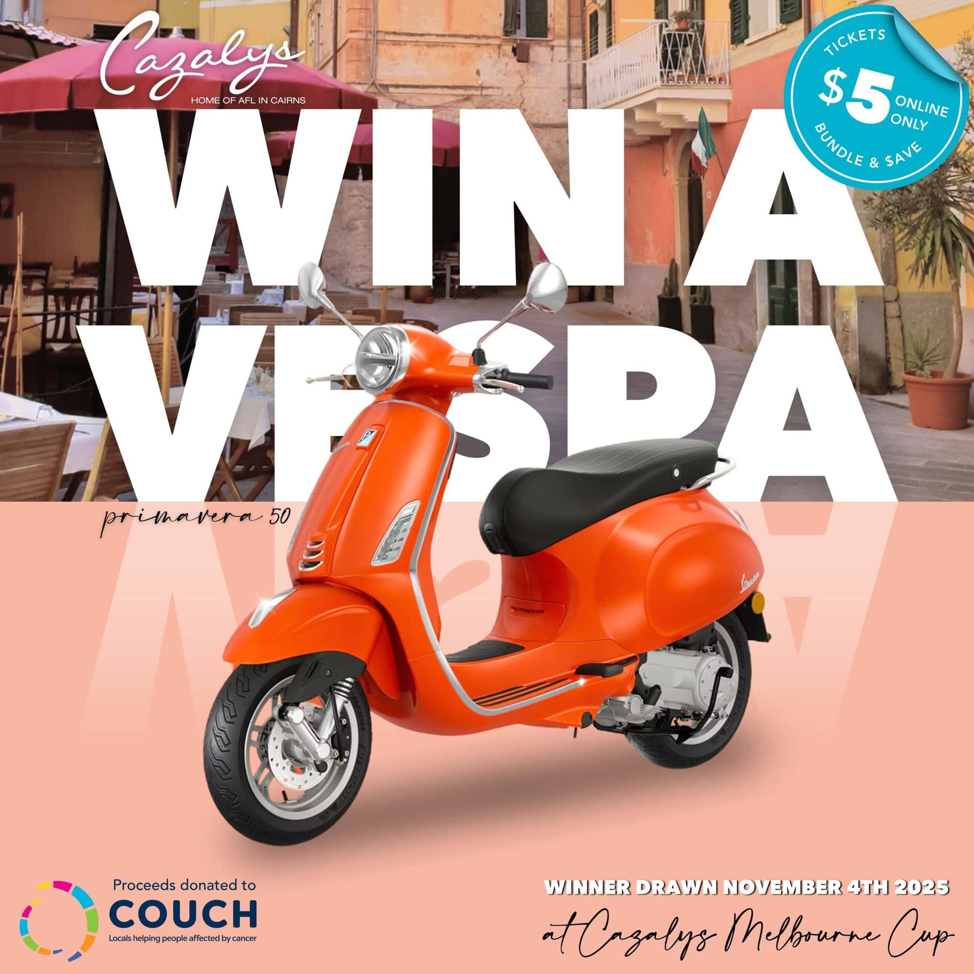 Win a Vespa at Cazalys this Melbourne Cup!